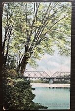Postcard - St. Francis River and Bridge, Sherbrooke P.Q., Quebec, Canada, 1907 picture