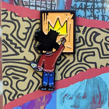 Lil Basquiat Painting Enamel Pin - Jean - Michel Pins - Parody -   picture