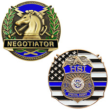 GL13-005 HSI Special Agent Thin Blue Line Negotiator Challenge Coin picture