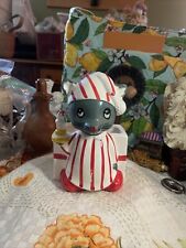 Vtg Christmas Mouse in Nightgown Ceramic Planter Vase INARCO Japan 1960s Kitschy picture