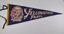 Vintage YELLOWSTONE PARK GREAT FALLS Felt Flag /Pennant  picture