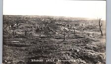 WW1 BATTLEFIELD BOMBED belgium brabant real photo postcard rppc bombardment war picture