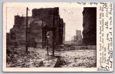 c1906 Earthquake & Fire Powell St Ruins San Francisco California CA UDB Postcard picture