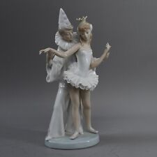 Lladro 4882 Carnival Couple Ballerina & Clown Porcelain Figurine picture