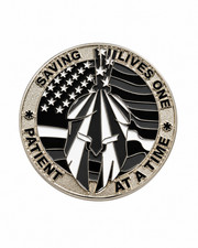 EMS Emergency Medical Services Star of Life Challenge Coin Silver 1.75 Inch picture