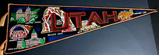 Utah State souvenir felt pennant flag Dinosaurs Land Mormon Travel 26