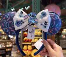 Authentic Disney 2024 Stitch bow Minnie Mouse ears headband disneyland shanghai picture