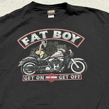 Harley-Davidson T-Shirt Mens XL Black Double Sided Biker Fat Boy Tennessee VTG picture