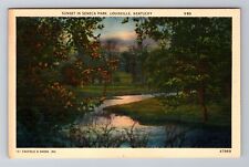 Louisville KY-Kentucky, Sunset In Seneca Park, Antique, Vintage Postcard picture