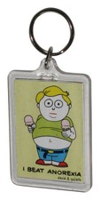 David and Goliath I Beat Anorexia (2010) Ata-Boy Lucite Acrylic Keychain picture