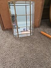 Vintage MCM 3 Level 10 Inch Mirrored Glass & Brass Curio Display Cabinet picture
