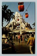 Anaheim CA-California, Matterhorn Mountain, Skyway Buckets, Vintage Postcard picture