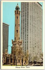 1970's The Old & New Chicago Illinois Water Tower 777 Building Posted Postcard picture