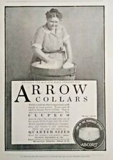 1906 Troy NY Arrow Collars Mens Fashion Woman Washboard Washtub Vintage Print Ad picture