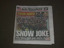 2018 NOVEMBER 16 NEW YORK POST NEWSPAPER - NYC TAKES HEAT OVER SNOW STORM CHAOS picture
