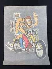 VTG FALSTAFF BEER MO FANNY FEARLESS MOTORCYCLE SCHLITZ PABST BUD T-SHIRT IRON-ON picture