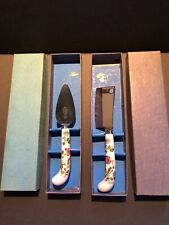 Prill Sheffield England Stainless Ceramic Cheese Spreader/Cleaver Original Boxes picture
