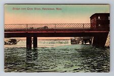 Hutchinson MN-Minnesota, Bridge over Crow River, Antique Vintage Postcard picture