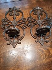 vintage cast iron wall sconce candle picture