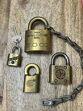 Vintage Antique Old Corbin Ace Slayco Padlock Lot One Lock With Key picture
