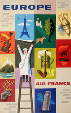 Europe Air France Travel Poster Print picture