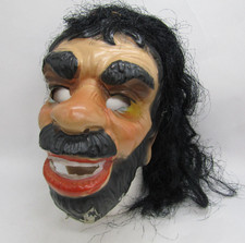 Vtg Adult Plastic "Caveman" or "Neanderthal" Halloween Mask. picture