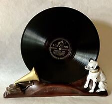 Antique RCA VICTOR CAST IRON RECORD HOLDER - STORE DISPLAY “His Masters Voice” picture