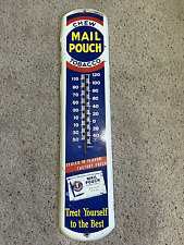 Vintage Mail Pouch Tobacco Metal Hanging Wall Thermometer / Sign 38