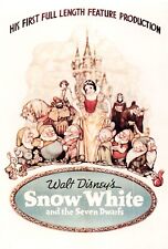 1937 Disney Snow White 7 Seven Dwarfs Mini Movie Poster Postcard Repro 4x6 picture
