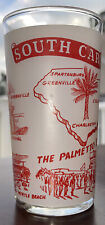 Vtg South Carolina glass red and white picture