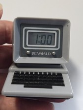 Vintage 80s PC World Magazine Digital Clock Mini Computer Promo picture