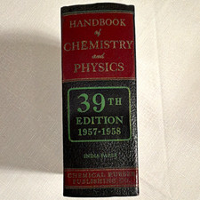 Handbook of Chemistry and Physics 39th Ed 1957-1958 HC Chemical Rubber picture