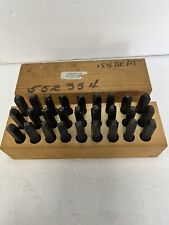 Vtg Victor Stamp Precision Machinist Letter Sight Punch Set w/ Tool Box  Letters picture