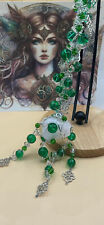 Emerald Green Celtic Charm Wire Wrap Pagan Sacred Space Hanging Sun catcher picture