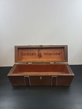 Vintage Dewar's White Label Wooden Storage Trunk Box picture