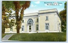 Postcard New Rochelle Public Library, New Rochelle NY A163 picture