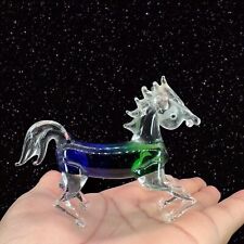 Vintage Art Glass Horse Figurine Paperweight Venetian Glass Hand Made 3.5