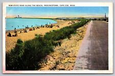 New State Road Along Beach. Provincetown Cape Cod Massachusetts  Postcard picture