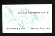 Aestique Plastic Surgery Business Card Pittsburgh Pennsylvania picture