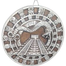 Ancient Aztec Calendar with Kukulkan - Handcrafted Wall Art from Mexico picture