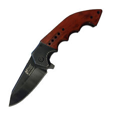 MTech Xtreme Linerlock A/O Brown Wood Folding 440C Pocket Knife A829BW picture
