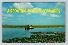Everglades FL-Florida, Airboating In The Everglades, Antique, Vintage Postcard picture