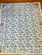 Vintage Blue Floral Vine Tablecloth Gen Connection picture