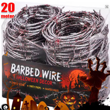 Halloween Fake Barbed Wire Prop Fence Decoration Haunted House Spooky Party Deco picture