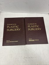 Clinics in Plastic Surgery Vintage 1980s Medical Book Lot 2 Vols Hardcover picture