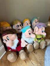 Disney Snow White Seven Dwarfs Jumbo Plush Set of 7 25 inch Immaculate Condition picture