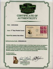 James Van Allen signed FDC - JSSA COA - JIM STINSON AUTHENTICS - Radiation Belts picture