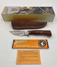 Marbles Mini Woodcraft Fixed Blade Knife Original Box USA Sheath picture