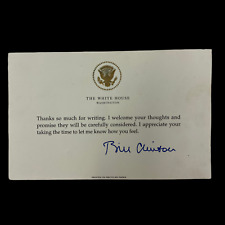 RARE Authentic Original White House Letter Note 42nd President Bill Clinton picture