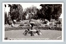 RPPC Bend OR, Petersen's Rock Garden, Oregon Vintage Postcard picture